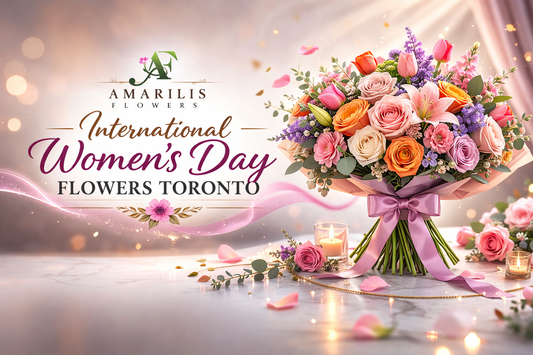 International Women’s Day flowers Toronto elegant bouquet with same day delivery by Amarilis Flowers