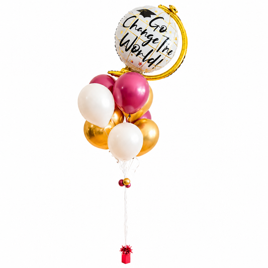 Go Change The World Graduation Balloon Bouquet