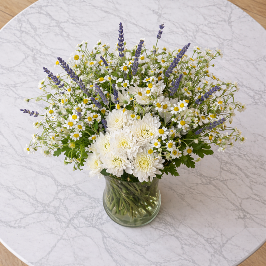 Lavender Moon spring flowers same day flower delivery Toronto top view