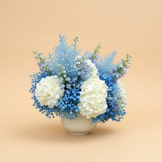 Azure Sky blue and white flower arrangement with same day flower delivery Toronto GTA