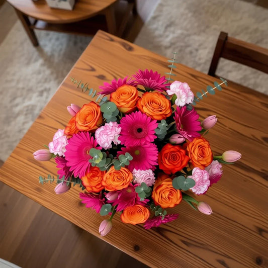 Bright floral bouquet for gifting