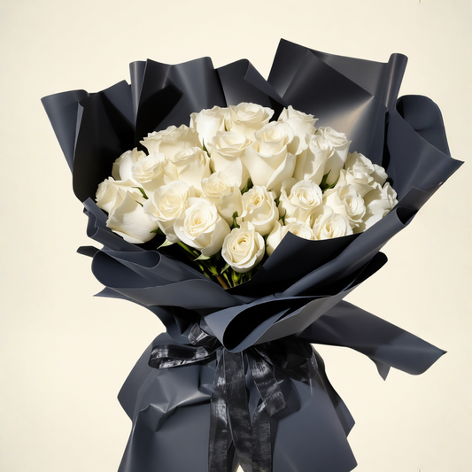 White rose bouquet elegant floral design