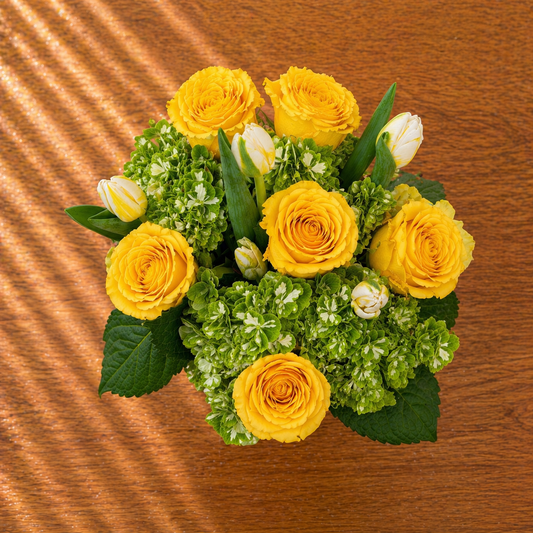 floral centerpiece in Toronto ceramic vase modern luxury style