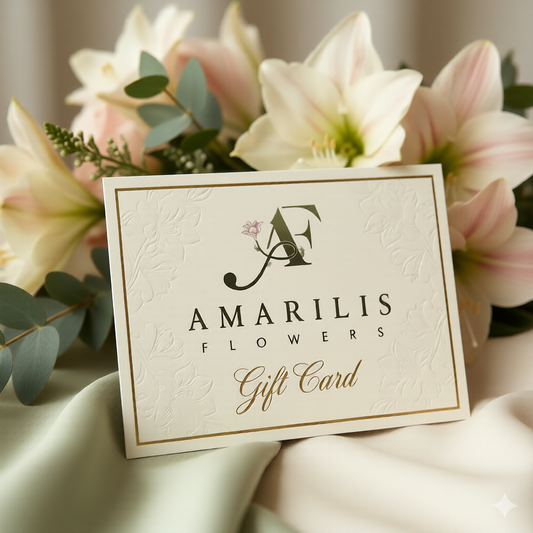 Florist gift card from Amarilis for flower delivery in Toronto GTA