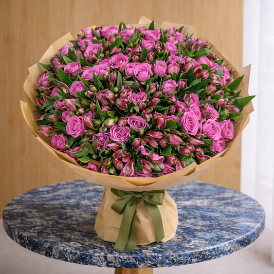 Modern pink floral design with Toronto flower delivery