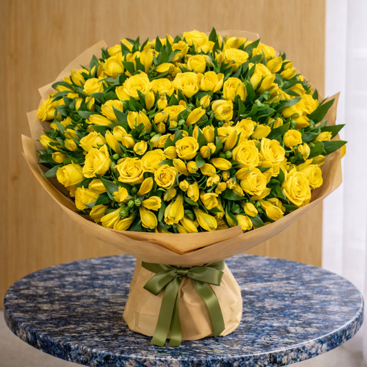 Bold red flower bouquet Passion Abstract Toronto flower delivery