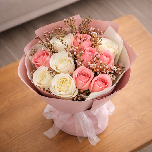 Elegant pink rose bouquet for delivery in Toronto