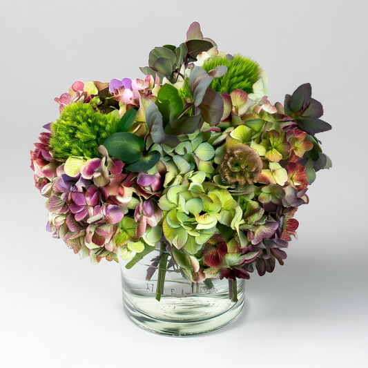 Elegant hydrangea floral arrangement available for same day flower delivery Toronto