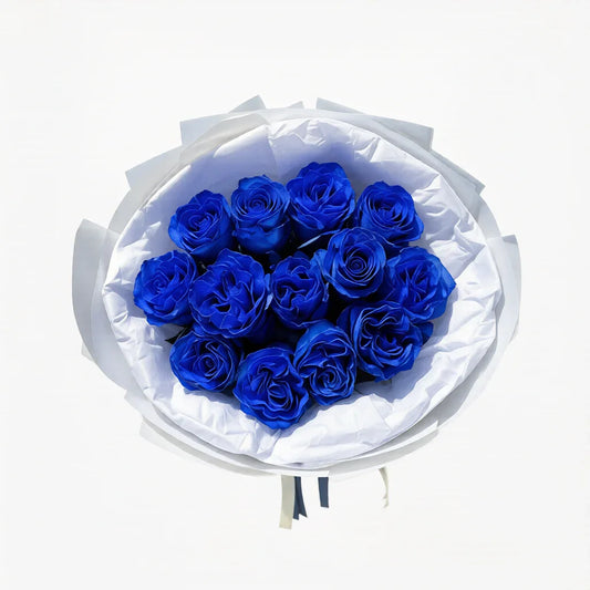 Twilight Sapphire blue rose bouquet for same day flower delivery in Toronto