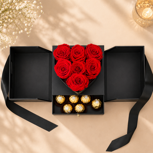 Velour Luxury Rose & Chocolate Gift Box