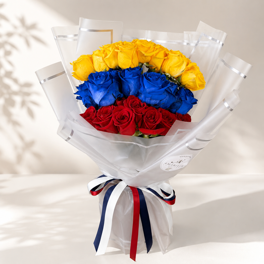 World Cup Flag Rose Bouquet