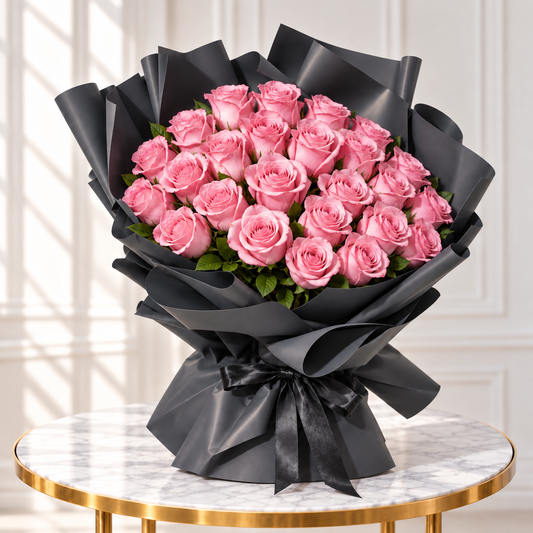 Birthday Rose Bouquet – Choose Your Colour - Luxury Flower Delivery Toronto & GTA