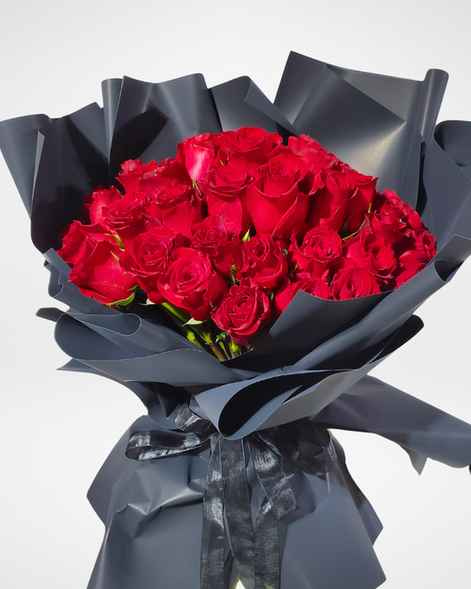 crimson ode red roses bouquet same day flower delivery