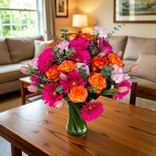 Cheerful flower bouquet close-up