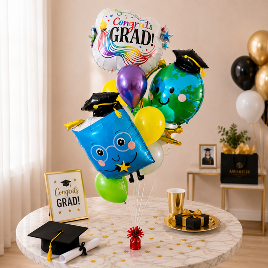 Graduation Balloon Bouquet Delivery featuring premium graduation balloons for unforgettable celebrations.