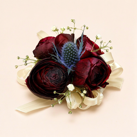 Midnight Burgundy Wrist Corsage