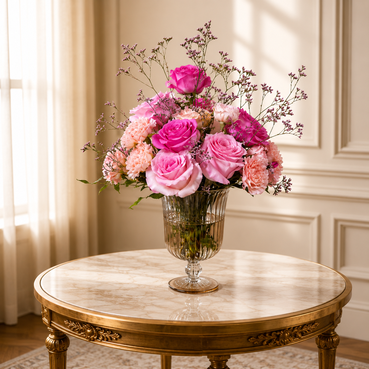 Pink Rose Centerpiece Toronto | Luxury Flowers – Amarilis Flowers