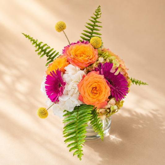 Premium colorful floral centerpiece handcrafted with fresh flowers for delivery across Toronto, Mississauga, and the GTA.