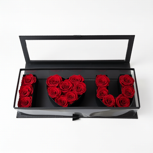 sixteen preserved roses in luxury gift box with elegant floral design in Toronto