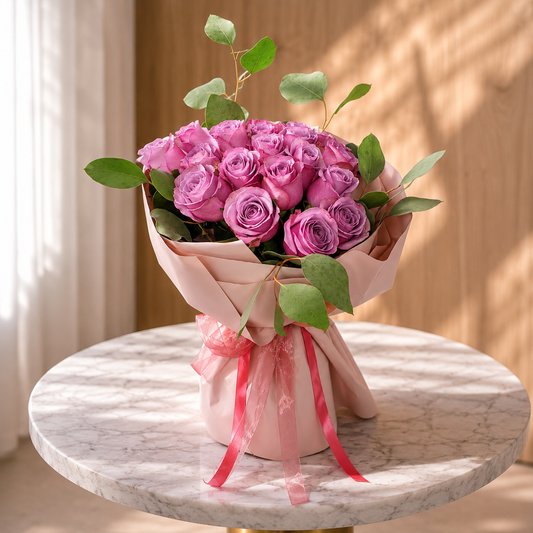 Whispering Fields rose bouquet with same day flower delivery Toronto GTA.