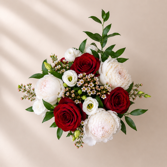 White Tie Romance luxury floral centerpiece with fresh flowers available for same-day delivery in Toronto.